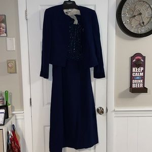 Daymor Couture Beaded V-Neck Dress With Ja…